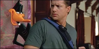 Où se cache Daffy lorsqu'il arrive dans la maison de D.J ?