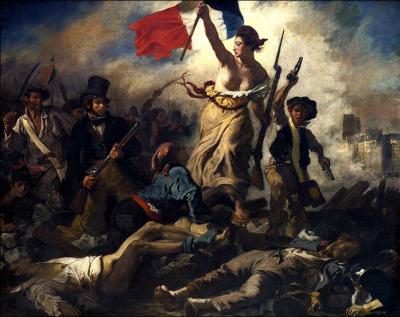 Vive la liberté !  La liberté guidant le peuple  représente une femme guidant le peuple vainqueur de la révolution des Trois Glorieuses. Qui est l'auteur de cette peinture ?