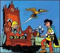 Dans cet album de Johan et Pirlouit, quel est le nom du faucon de Pirlouit ?