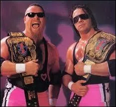 En quelle anne la Hart Foundation, forme de Bret Hart et Jim Neidhart, a-t-elle remport son premier titre par quipe  la WWE ?