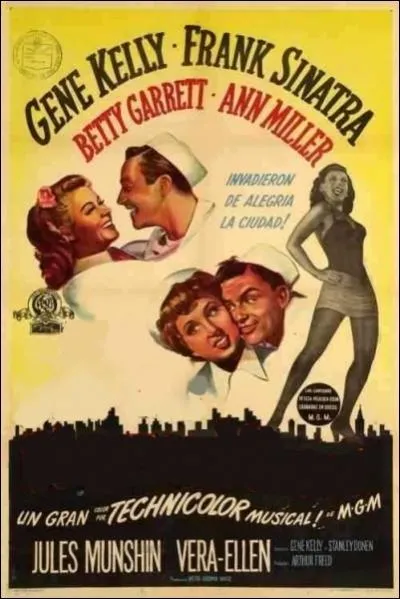 Film musical amricain de Stanley Donen et Gene Kelly, premire comdie musicale de l'histoire hollywoodienne  avoir t tourne en extrieur... .