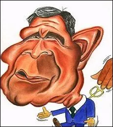 La caricature dnonce (... ) comme n'ayant t, durant toutes ses annes qu'un simple pantin manipul.