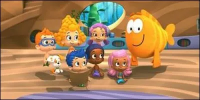 Quel est le nom du professeur qui accompagne Molly, Phil, Dina et Luna dans "Bubulle Guppies" ?