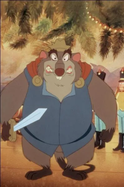 Hors Disney : qui est ce mchant, fils d'une Reine de rongeurs (qui avait des pouvoirs magiques) morte crase par des piliers  l'effigie d'un Roi colrique et capricieux ? De quel film d'animation canadien vient-il ?