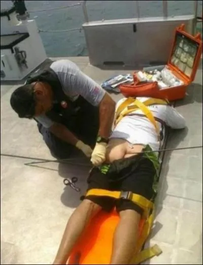 La chasse sous-marine peut recler des dangers, une flche dans l'arrire-train, ce n'est pas ...