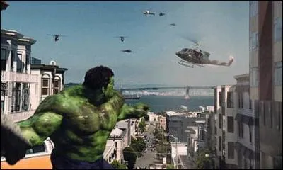  Hulk , a t tourn en partie  San Francisco. Quel est donc le nom de ce chercheur de l'universit de Berkeley qui vire au vert quand il s'nerve ?