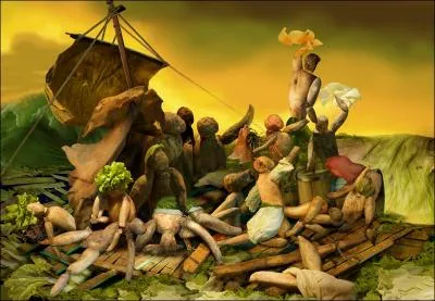 Ralise par Ju Duoqi, cette toile compose de lgumes est une reprise de l'oeuvre d'art  le Radeau de la Mduse . Qui est l'auteur de l'oeuvre originale ?
