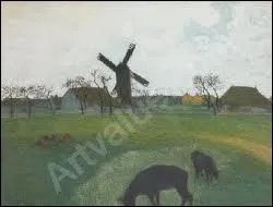 La grande prairie avec moulin.