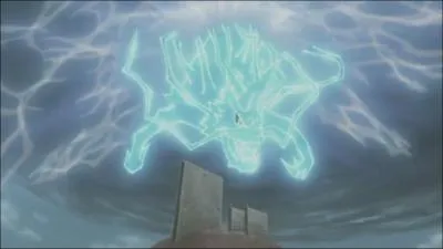 Quelle est ce jutsu Raiton, utilise par Sasuke, qui fait surgir une crature lectrique des cumulonimbus ?