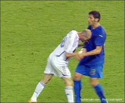 Le coup de boule de Zidane en 2006 sur :