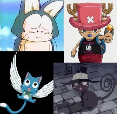 Plume, Chopper, Happy et Blair. Que reprsentent-ils dans leur manga respectif ?