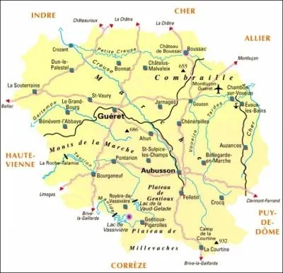 De quel dpartement la ville de Guret est-elle la prfecture ?