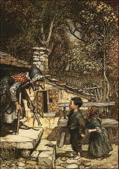 Arthur Rackham est un artiste britannique qui illustra ce conte des frres Grimm, en 1909 :