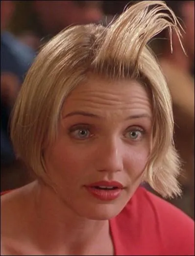 Dans quel film  l'humour graveleux Cameron Diaz se met-elle du sperme sur la tte en guise de gel ?
