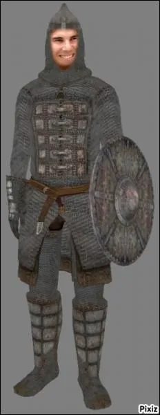 Qui est ce tennisman dguis en chevalier ?