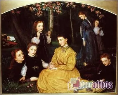  A Birthday Picnic - Portraits of the Children of W. W. Pattinson, Esq. of Felling, Near Gateshead  de Arthur Foord Hughes.  quelle priode cette oeuvre a-t-elle t peinte ?