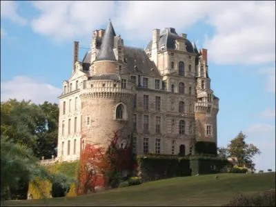 Ce chteau toujours habit mle une faade Louis XIII  de puissantes tours du quinzime, il est entour d'un beau parc dominant les vignobles des coteaux de l'Aubance, quel est son nom ?
