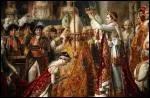 La crmonie du sacre de l'empereur s'est droule le 2 dcembre 1804  Notre-Dame de Paris en prsence du pape Pie VII. Cet vnement a t immortalis par ce clbre tableau de David. Sur la tte de quelle impratrice Napolon 1er s'apprte-t-il  poser la couronne impriale ?