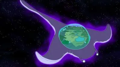 La petite toile du nain violet reprsente en fait un ovule de cette majestueuse et mystrieuse crature, gardienne de la biodiversit, qu'est l'Encyclopod.