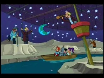 Les Baleiniers de la lune chantent ceci :  Baleiniers sur la Lune, on attend pour des prunes, car mme s'il y a des baleines, on est toujours  la trane !  .