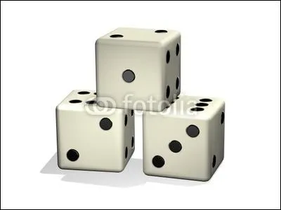 C'est un jeu populaire qui se joue encore au comptoir de certains bars. Pour y jouer, on utilise trois ds et des jetons.