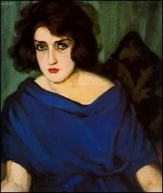 Qui a peint  Portrait de jeune femme en bleu  ?