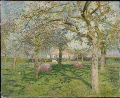 Le verger au printemps.