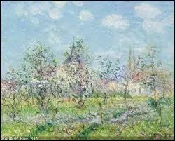 Verger en fleurs, printemps.