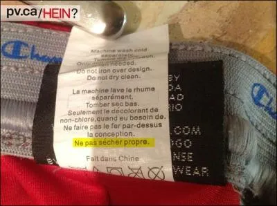 Pour finir, consommateurs maintenant avertis, dans cette scheuse :