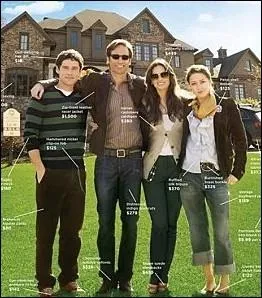 Quel est le nom de la famille en toc qui va s'installer dans une petite banlieue amricaine bien range, uniquement pour y vendre des produits marketing ?