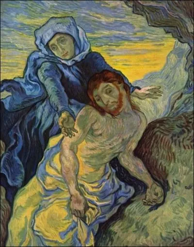 Van Gogh disait que sa faon de peindre tait plus inspire de celle de DELACROIX que de celle des impressionnistes. Comment s'appelle cette lithographie improvise  partir d'une uvre de Delacroix ?