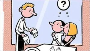 Quelle est cette expression, au restaurant, qui utilise un terme d'criture musicale ?