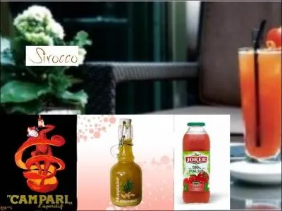 En associant les ingrdients de la photo  une bire blonde, vous obtiendrez le cocktail qui porte le nom du vent saharien violent, sec et trs chaud. C'est le :