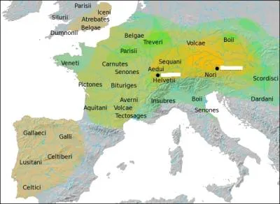 La premire vague celtique dont l'importance fut moindre arriva vers 600 avant J. -C, et provenait de :