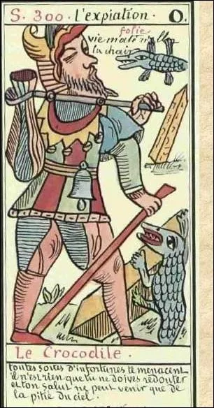 De son vrai nom tarot Edmond qui est celui de son inventeur qui le cra vers 1845. Chaque carte porte un mot-cl qui sert de fil conducteur aux intuitions. 52 cartes et une carte non illustre :