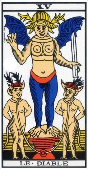 Cet arcane curieux, le n15, est probablement du  une intrusion d'origine chrtienne dans le tarot, lui-mme totalement paen  l'origine. Quel est son nom ?
