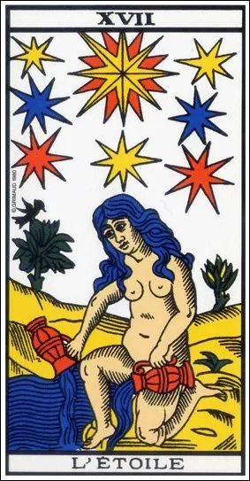 Comment s'appelle l'arcane n17, figur par une jolie femme et un ciel constell ?