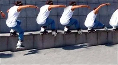 Comment s'appelle l'action de glisser sur le ct extrieur du roller ?