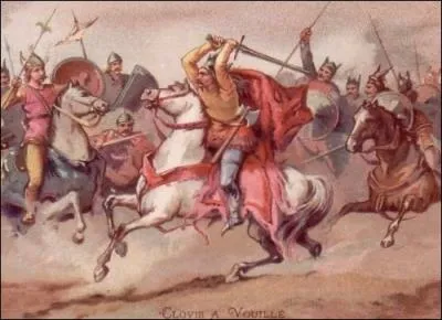 La première bataille qui se déroula sur les terres poitevines, porte le nom de bataille de Vouillé, en quelle année se déroula-t-elle ?