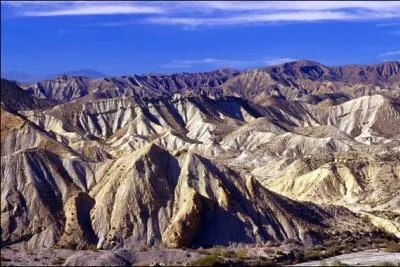 C'est la zone la plus aride de l'Europe occidentale. O se trouve le dsert de Tabernas ?