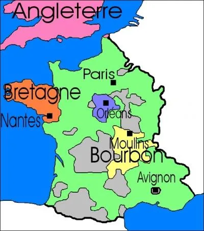 Le Moyen ge des Valois, de 1328  1589. Louis XI reconstruit le royaume aprs la guerre de Cent ans. Quelles sont les 4 provinces avec lesquelles il augmente le royaume ?