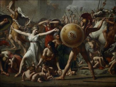 Le peintre David reprsente ici un pisode clbre : les Sabines se jetant entre leurs poux et leurs pres pour arrter le combat. Qui est l'historien de la Rome antique, n en - 59, ayant analys ce fait historique ?