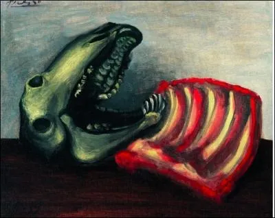 De quelle anne date ce tableau de Picasso appel  Nature morte au crne de mouton  ?