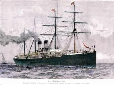 Ce navire fait partie d'une série de quatre Sister-ships. Après de nombreuses avaries, le 28 mai 1915, en pleine tempête, il s'échoue à l'entrée du port de Saint-Nazaire et se casse en deux. Vendu à la démolition.