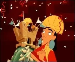 Devant sa miniature de Kuzcotopia, Kuzco dit :