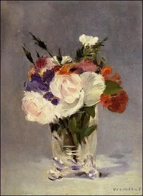 Bouquet en vase de cristal, 1882