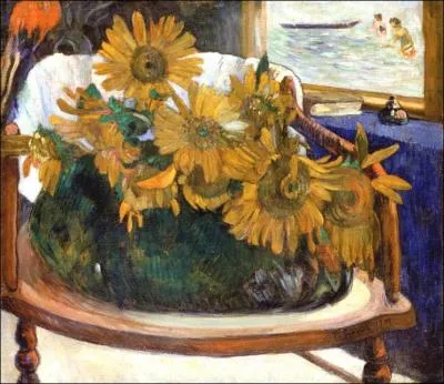 Nature morte avec des tournesols sur un fauteuil, 1901