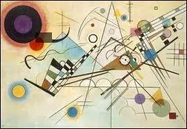 Je suis une uvre de Wassily Kandinsky. Quelle forme n'a pas sa place ici ?