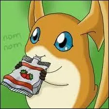 Comme c'est mignon un petit ... qui boit sa compote de pomme. Vite un mouchoir.