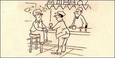 Jules est toujours fourr au bar. Justin lui demande :  Ta femme te croit, quand tu rentres  ? Et Jules, encore un brin lucide, de lui rpondre :